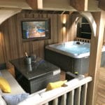 Wooden Gazebo For Hot Tub - Seating & Champagne