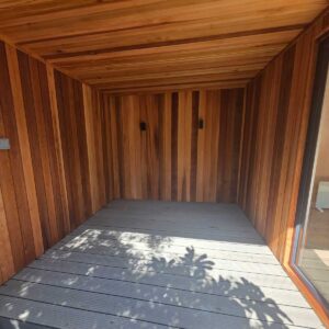 5.7m x 3.0m Cedar Garden Office with Gazebo